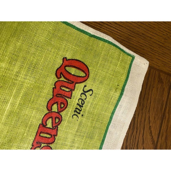 Vintage Linen Souvenir Towel Scenic Queensland Great Barrier Reef Made In Poland - Picture 8 of 12